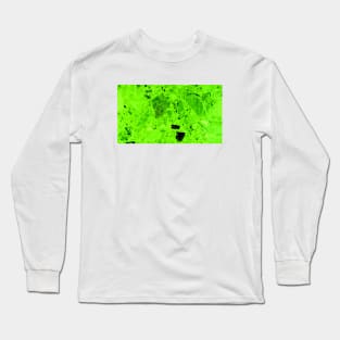 Green Marble Texture Long Sleeve T-Shirt